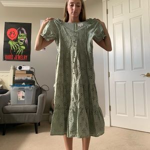 sage green bohme dress